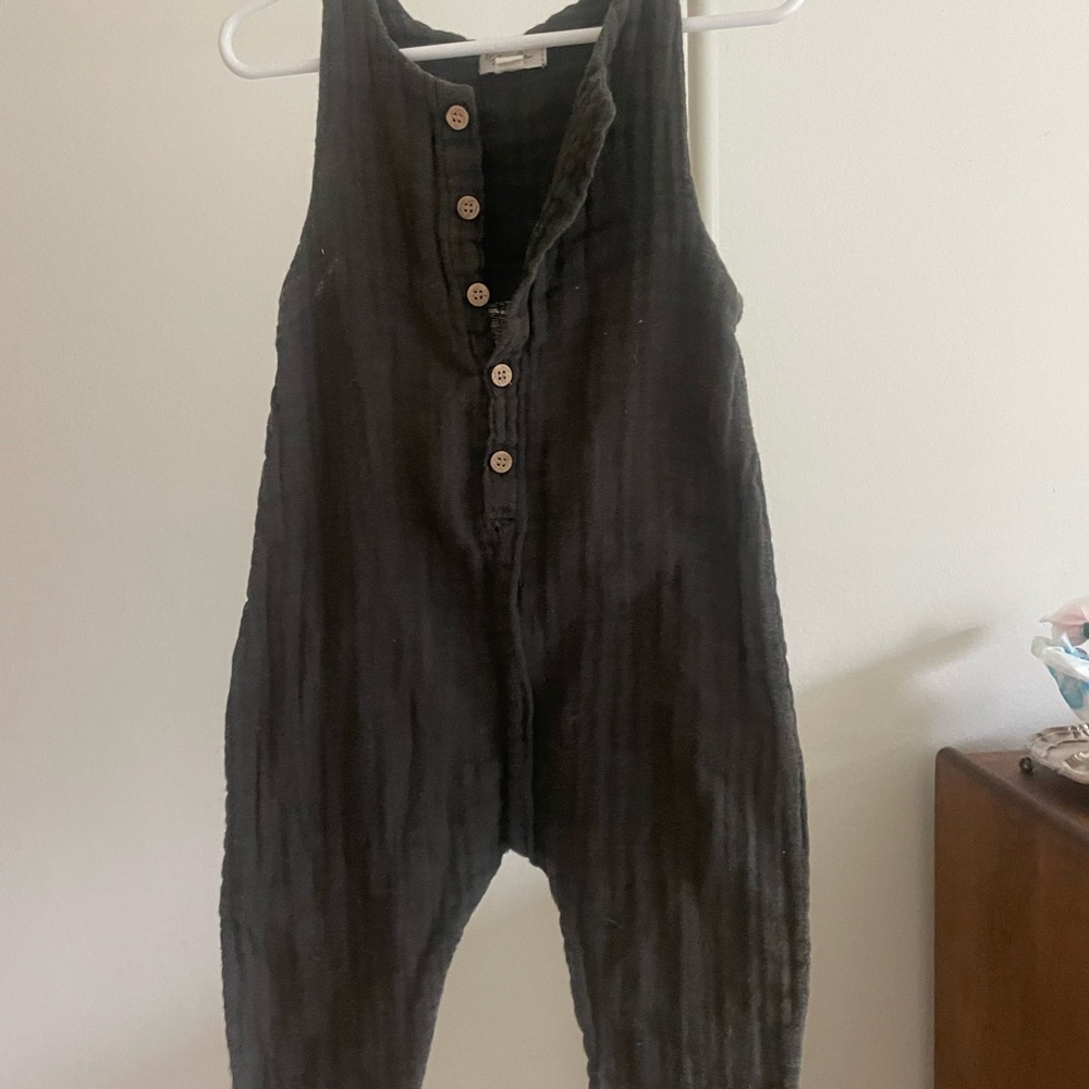 Dark Rylee & Cru Button-Up Jumpsuit